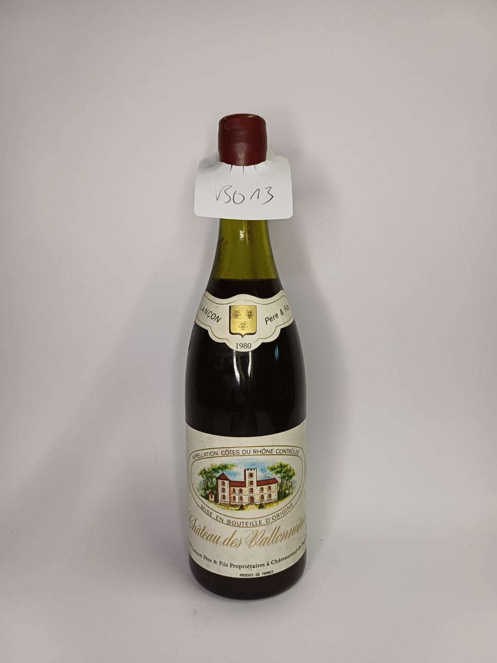 Bouteille de vin Côtes-du-Rhône 1980 – Château des Vallonières Vinaé