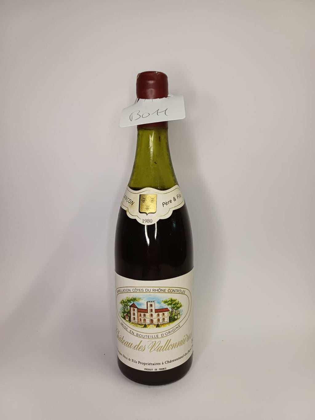 Bouteille de vin Côtes-du-Rhône 1980 – Château des Vallonières Vinaé