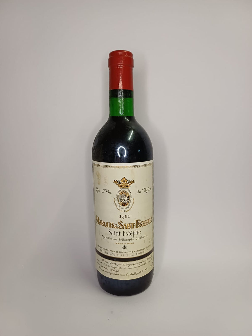Bouteille de vin Saint-Estèphe 1980 – Marquis de Saint-Estèphe Vinaé