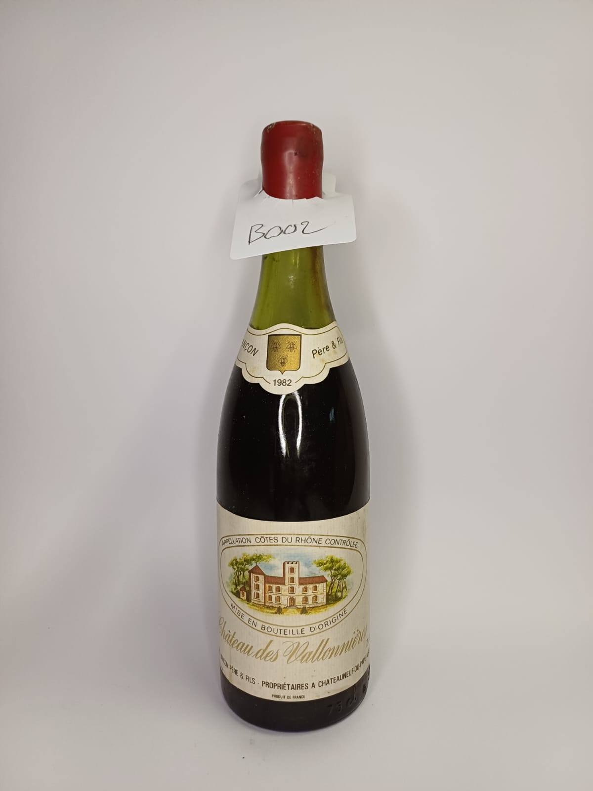 Bouteille de vin Côtes-du-Rhône 1982 – Château des Vallonières Vinaé