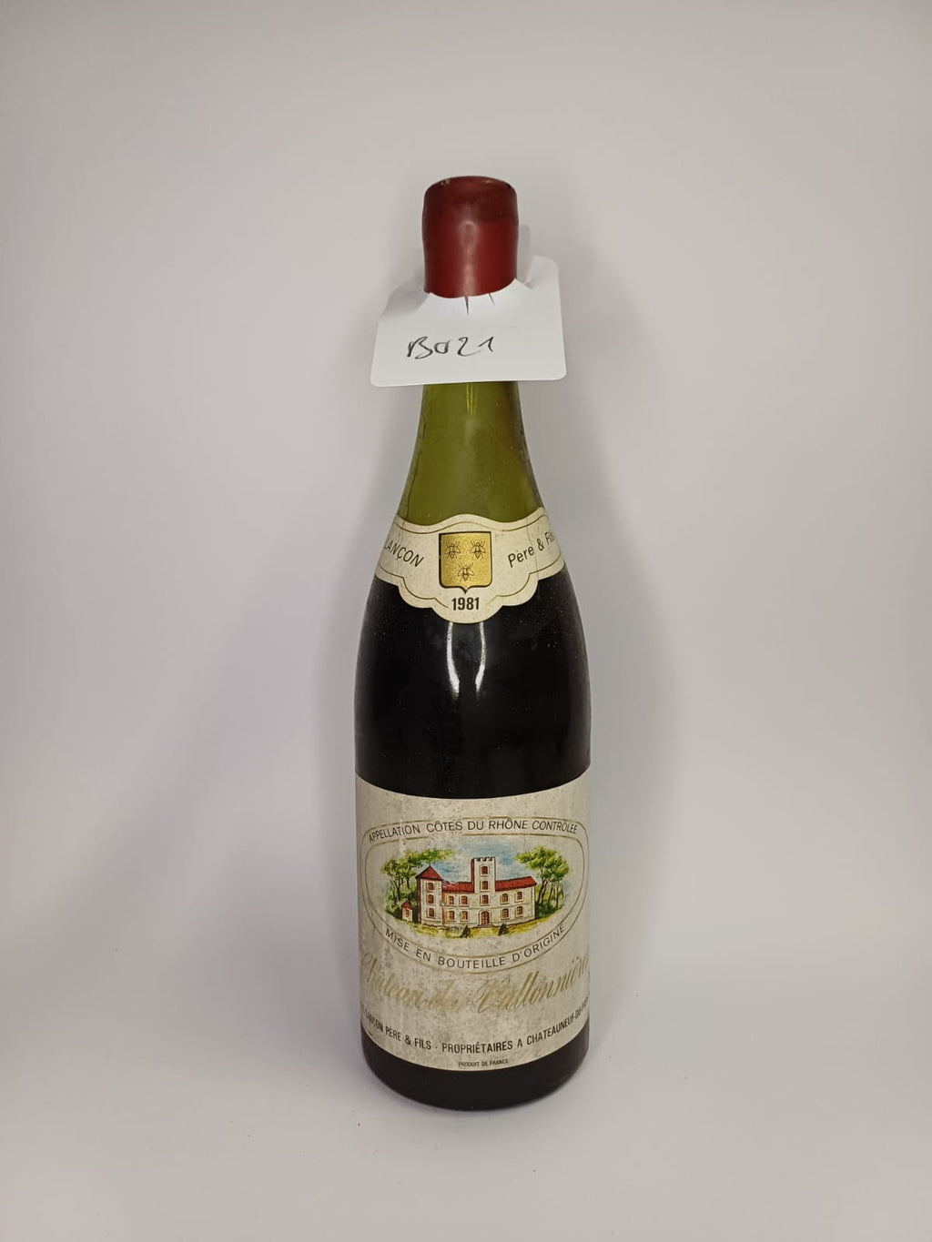 Bouteille de vin Côtes-du-Rhône 1981 – Château des Vallonières Vinaé