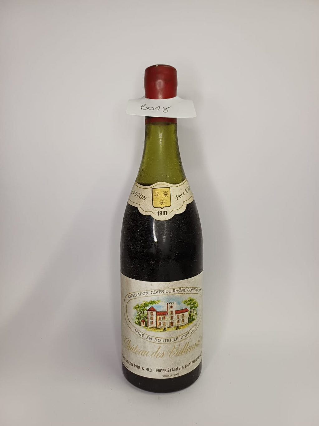 Bouteille de vin Côtes-du-Rhône 1981 – Château des Vallonières Vinaé