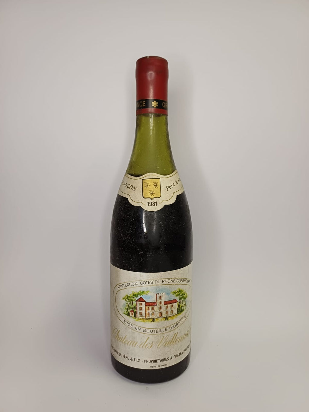 Bouteille de vin Côtes-du-Rhône 1981 – Château des Vallonières Vinaé