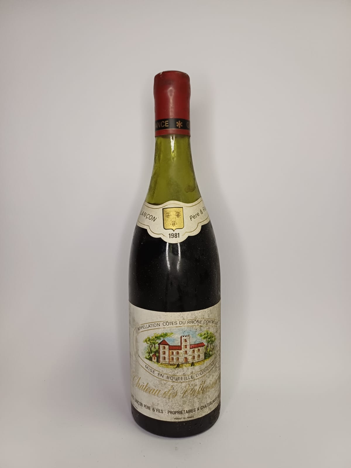 Bouteille de vin Côtes-du-Rhône 1981 – Château des Vallonières Vinaé