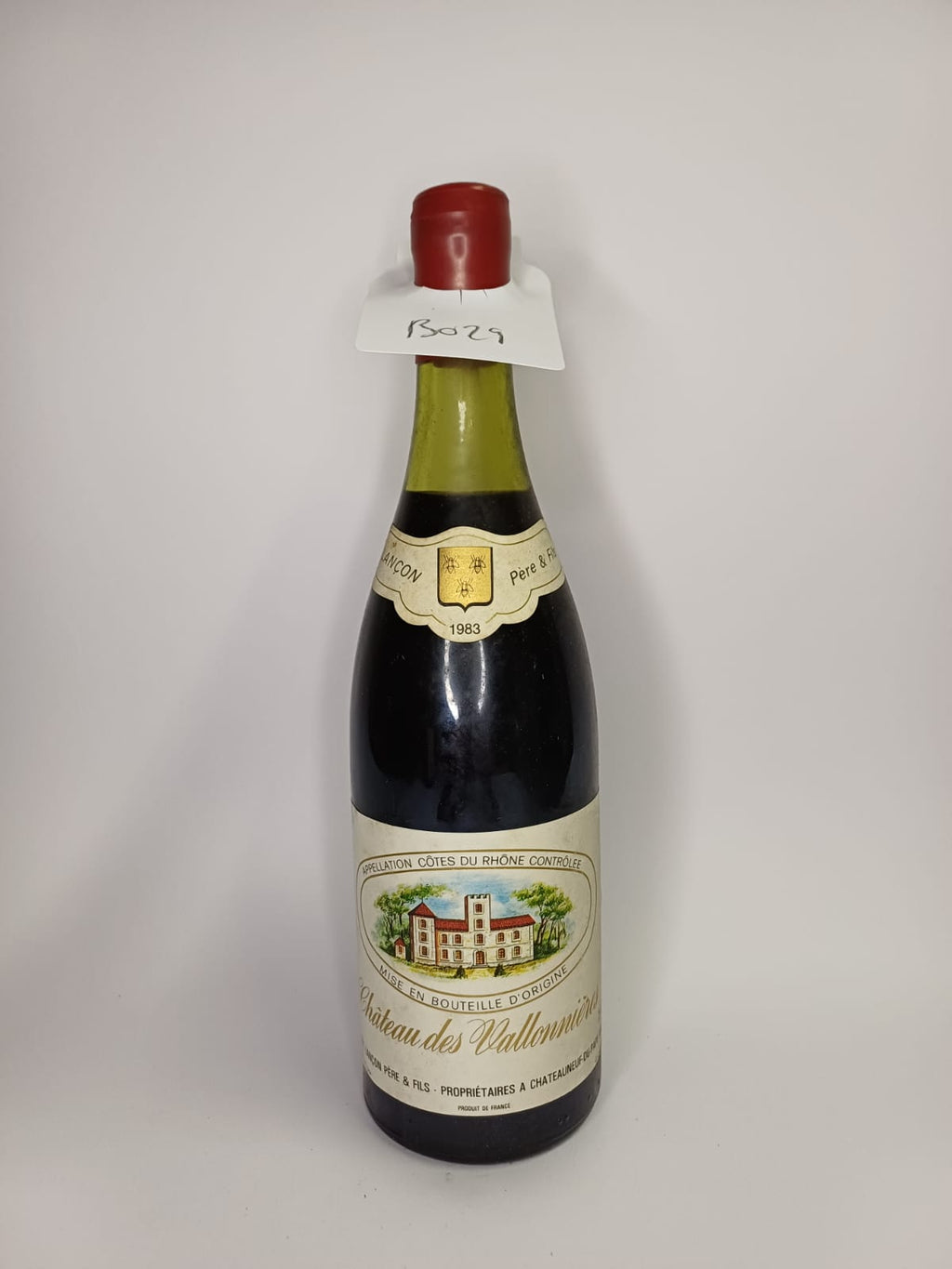 Bouteille de vin Côtes-du-Rhône 1983 – Château des Vallonières Vinaé