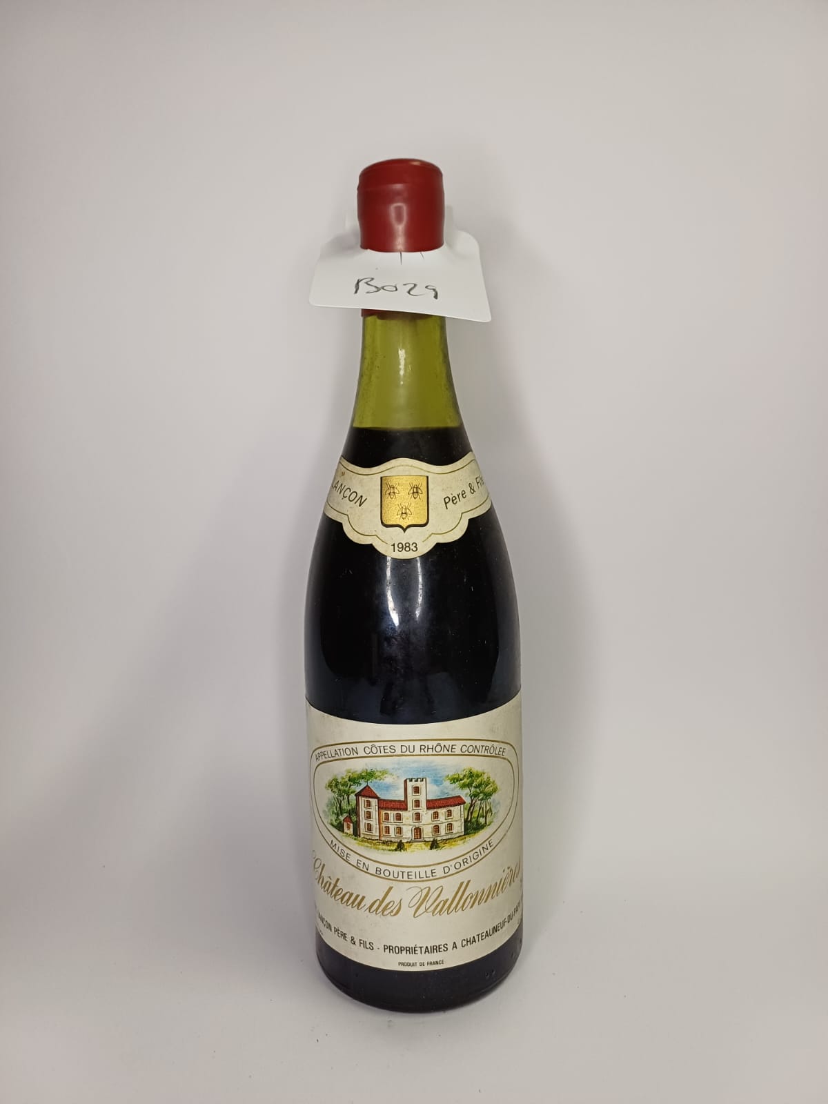 Bouteille de vin Côtes-du-Rhône 1983 – Château des Vallonières Vinaé