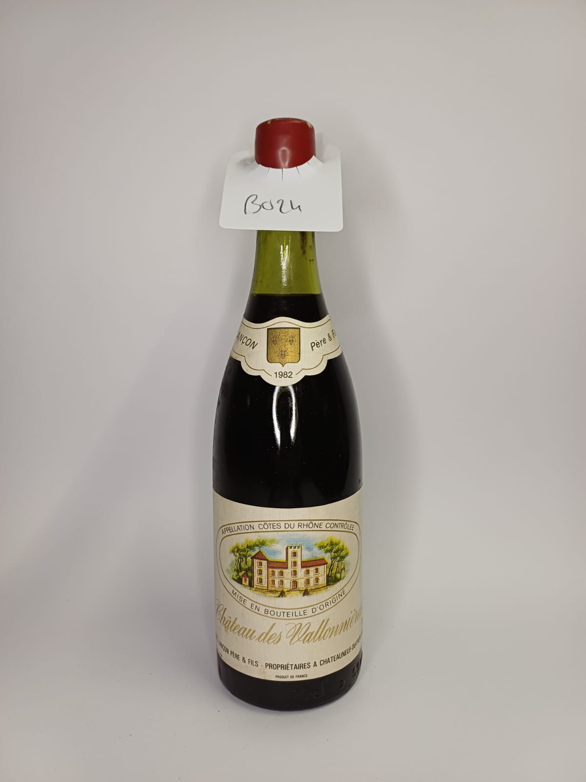 Bouteille de vin Côtes-du-Rhône 1982 – Château des Vallonières Vinaé