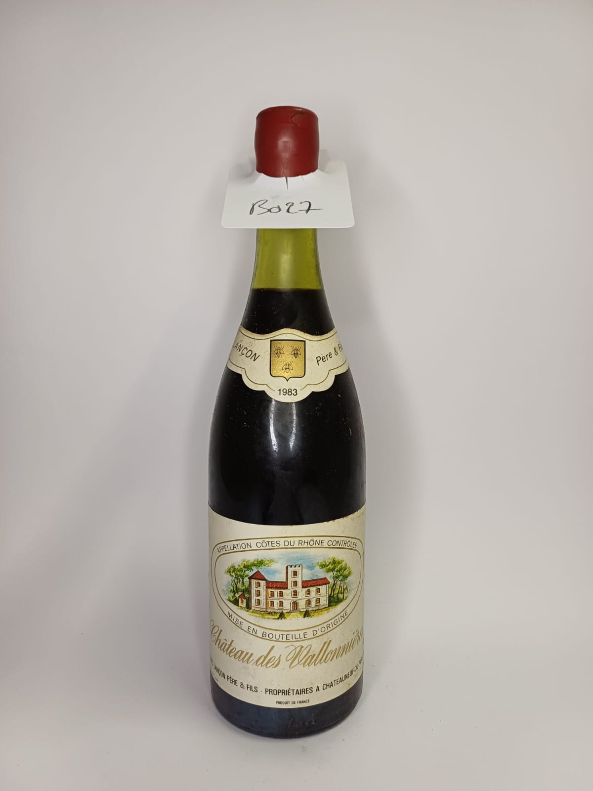 Bouteille de vin Côtes-du-Rhône 1983 – Château des Vallonières Vinaé