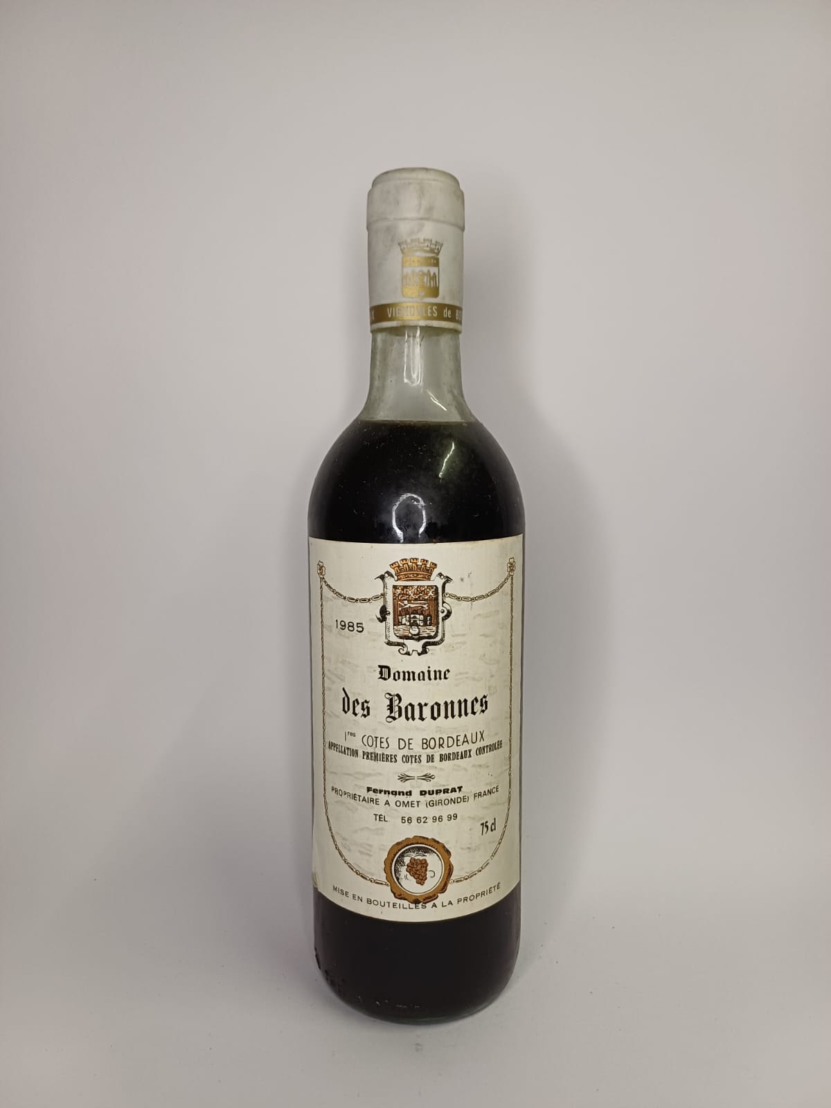 Bouteille de vin Bordeaux 1985 – Domaine des Baronnes Vinaé