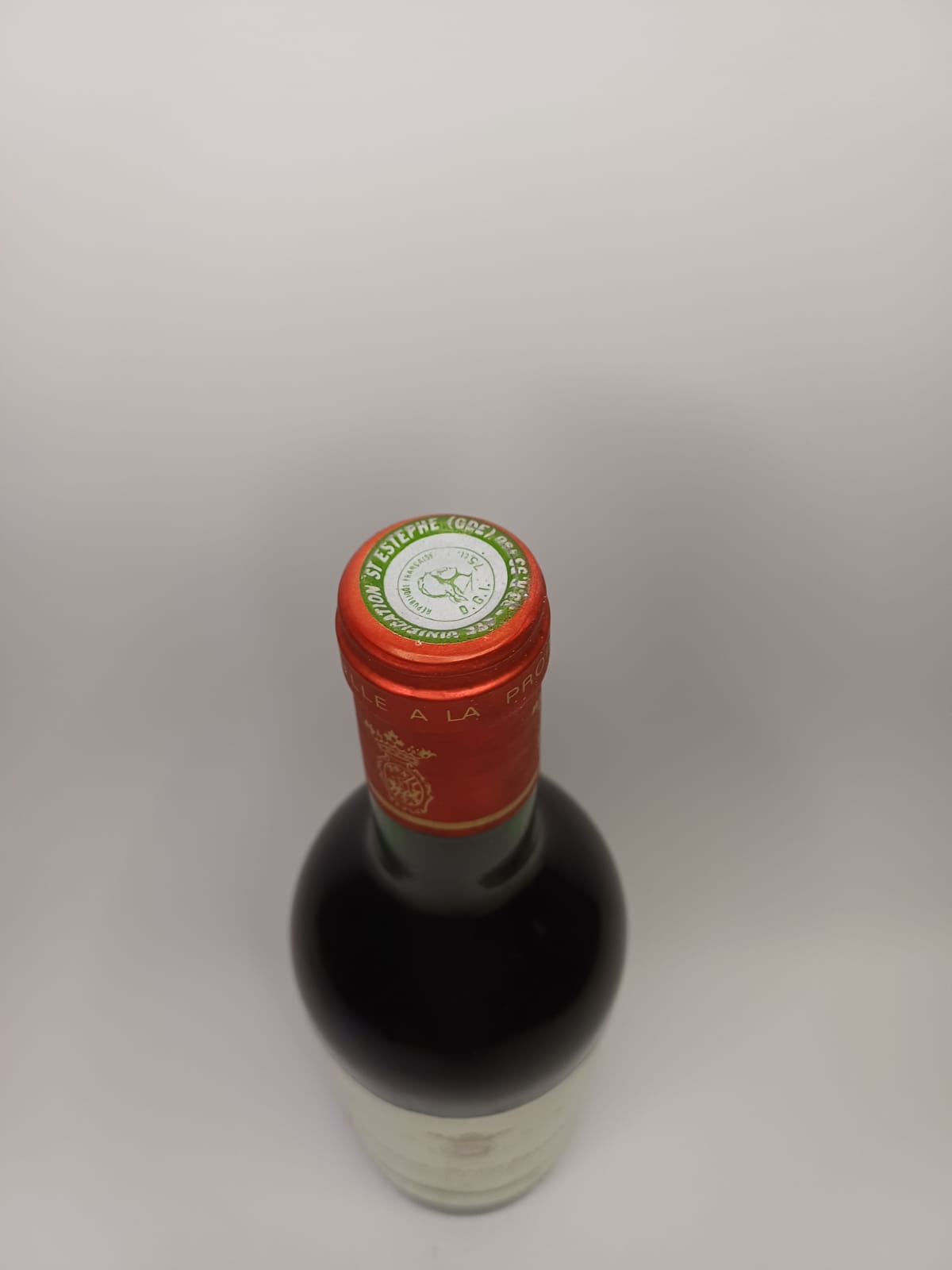 Bouteille de vin Saint-Estèphe 1986 – Marquis de Saint-Estèphe Vinaé