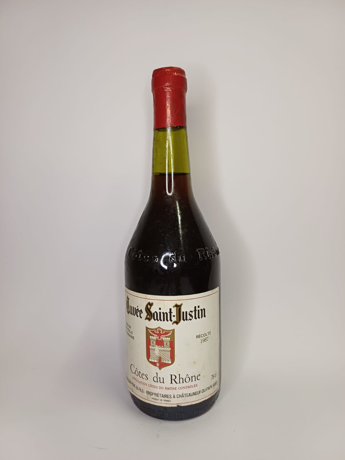Bouteille de vin Côtes-du-Rhône 1987 – Lançon Père & Fils Vinaé