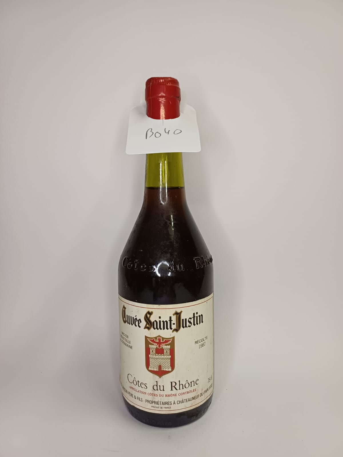 Bouteille de vin Côtes-du-Rhône 1987 – Lançon Père & Fils Vinaé