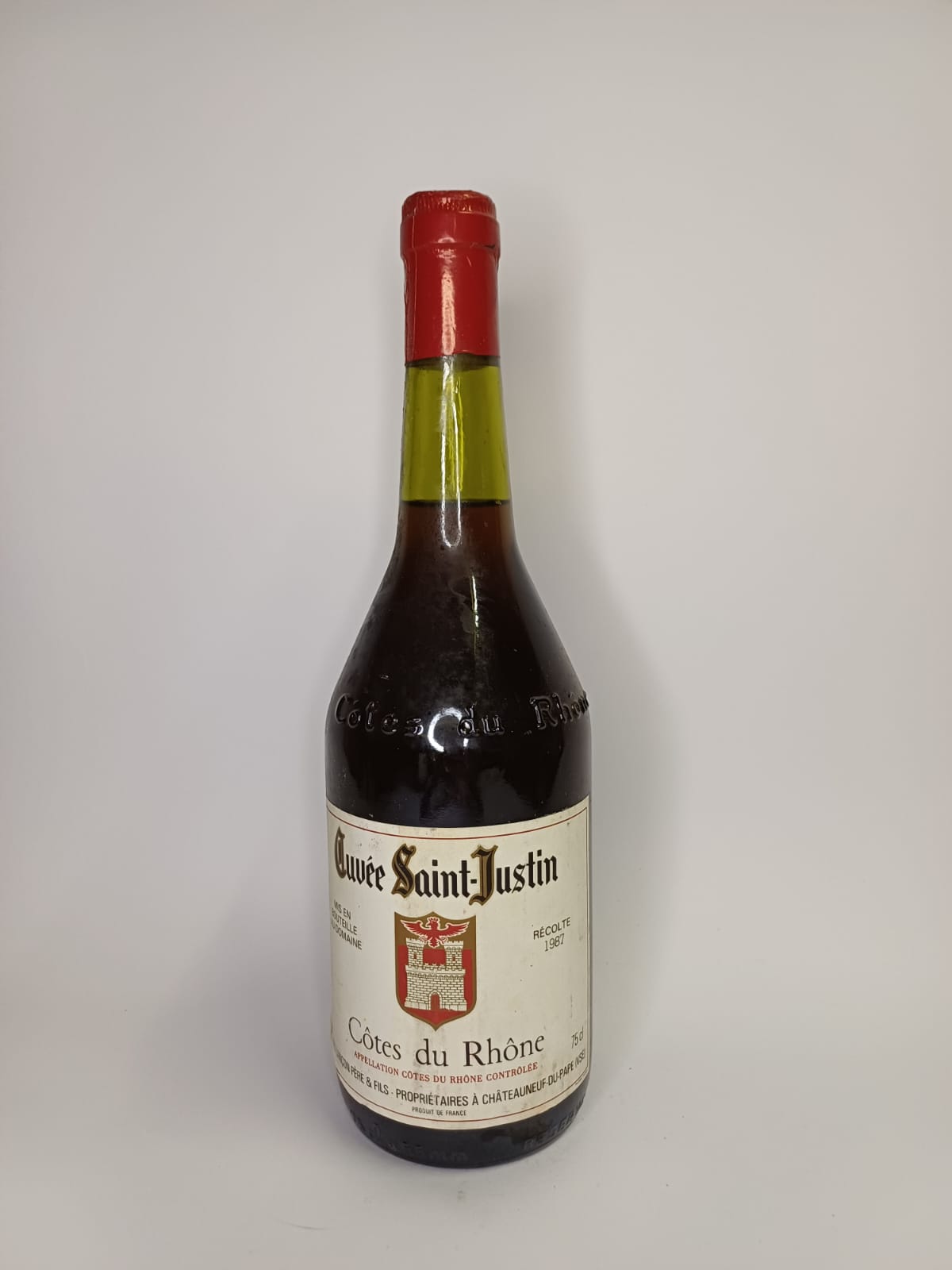 Bouteille de vin Côtes-du-Rhône 1987 – Lançon Père & Fils Vinaé