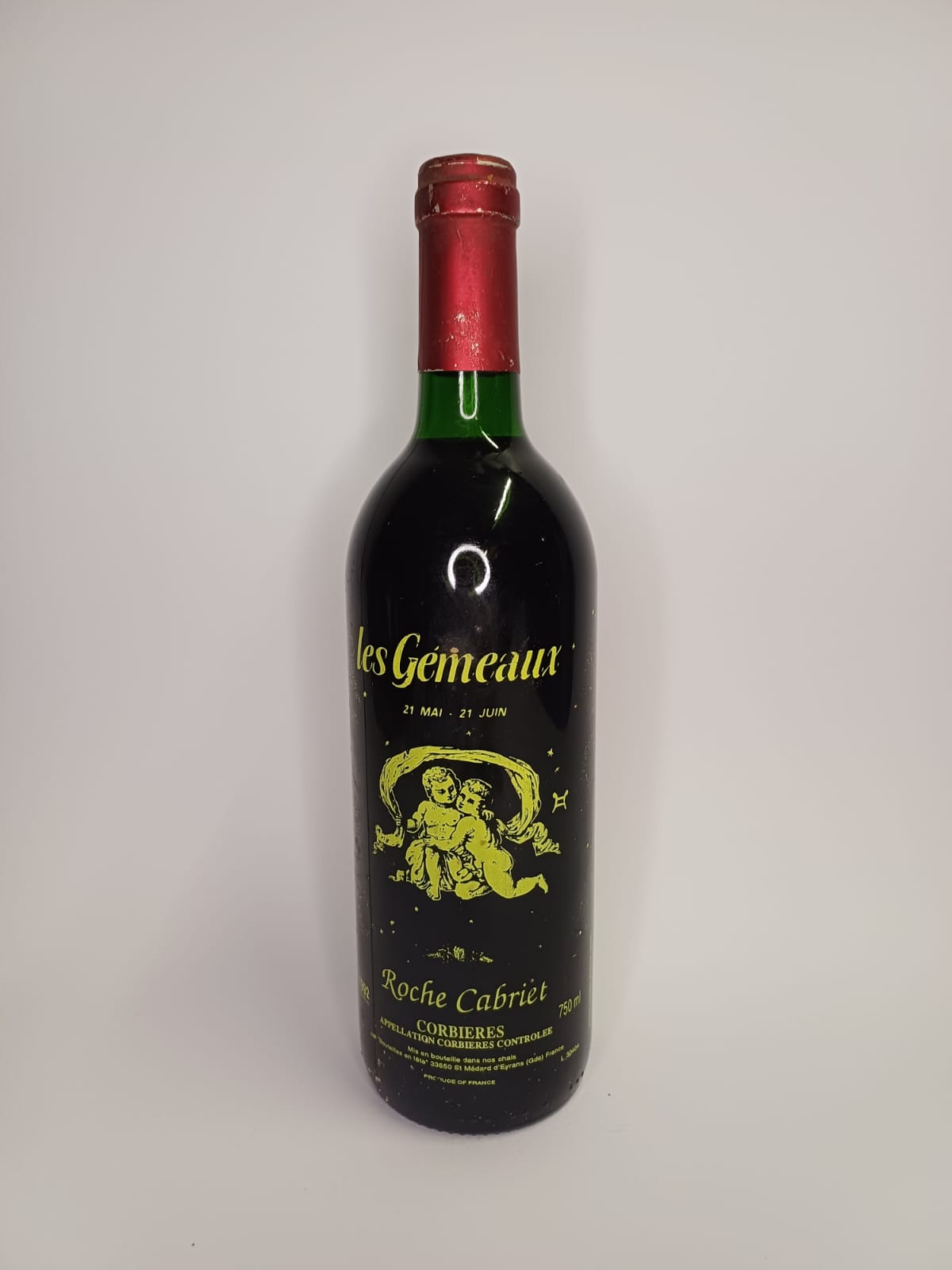 Bouteille de vin Les Gémeaux 1992 – Roche Cabriet Corbières Vinaé