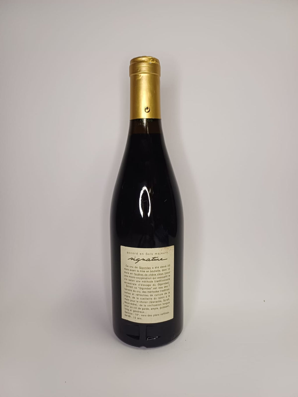 Bouteille de vin Gigondas 2001 – Cave de Gigondas Vinaé