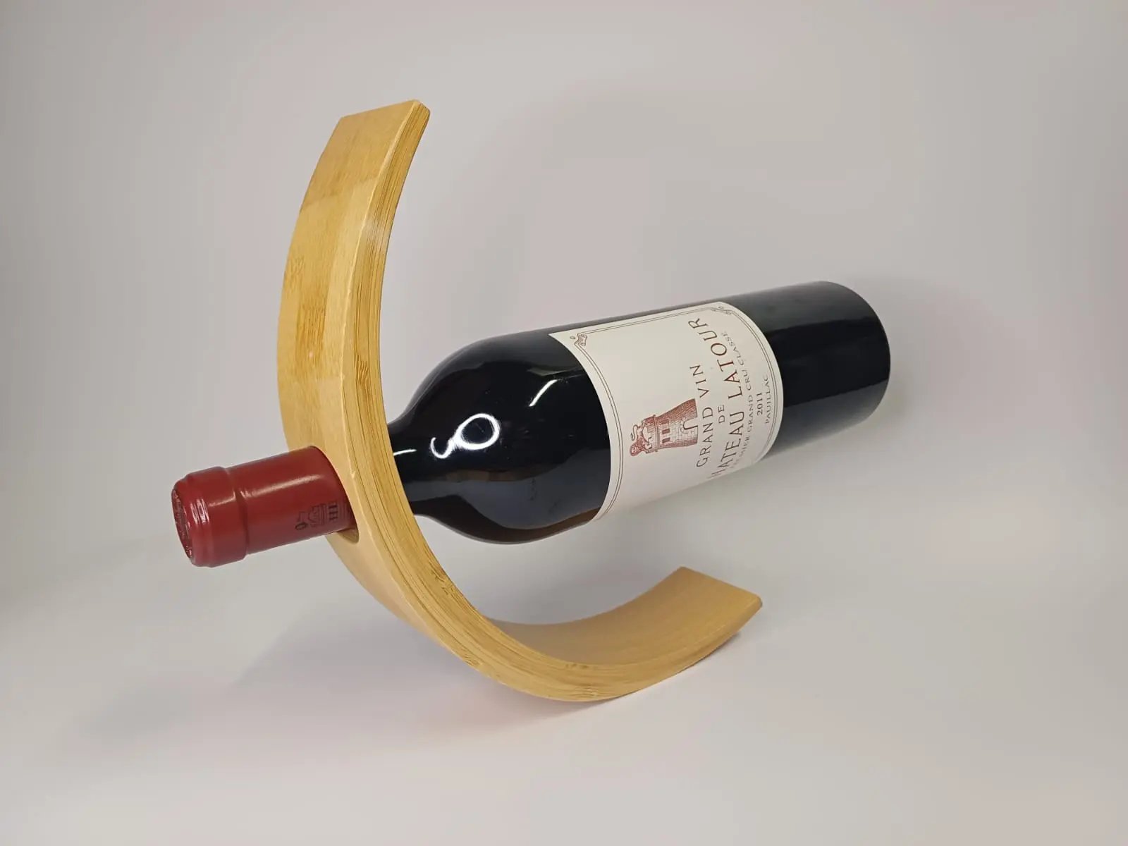 Support de bouteille incurvé en bambou Vinaé