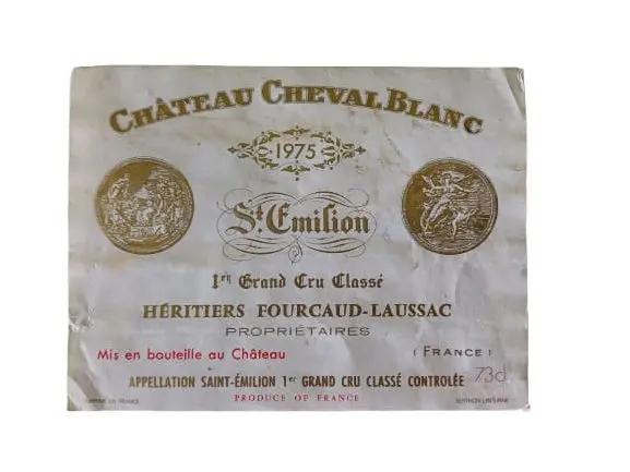 Étiquette Château Cheval Blanc 1975 (Saint émilion grand cru classé) Vinaé