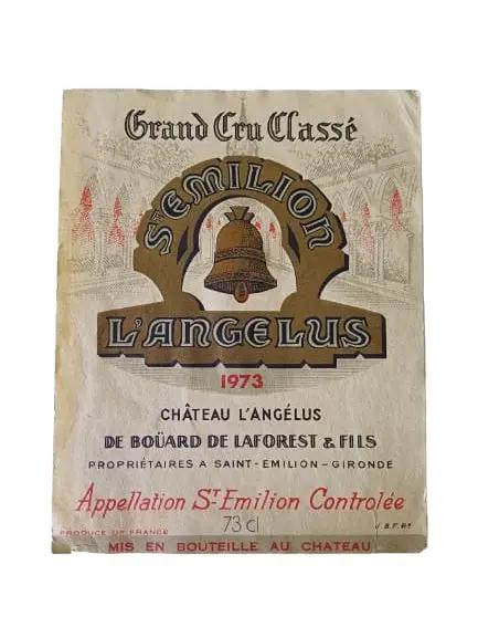 Étiquette Château l'angélus 1973 (Saint-émilion grand cru classé) Vinaé