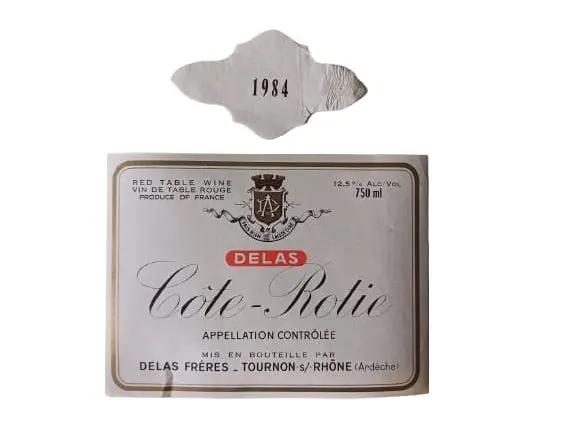 Étiquette Côte-Rôtie 1984 (Delas Frères) Vinaé