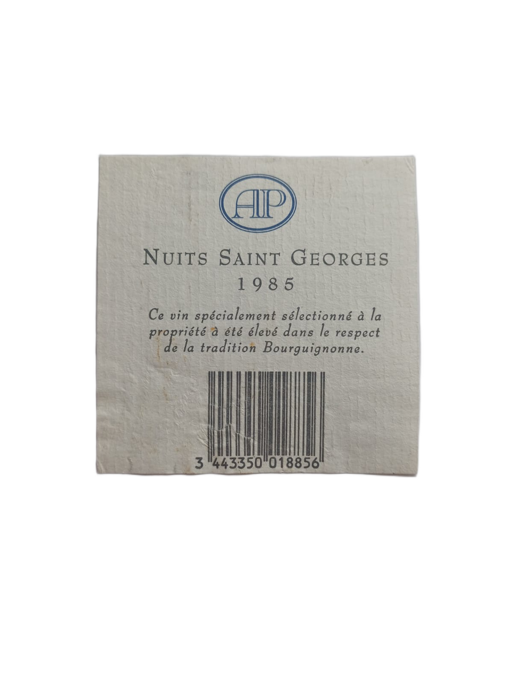 Étiquette vin Nuits-Saint-Georges 1985 – Domaine Baron de Rebacques Vinaé