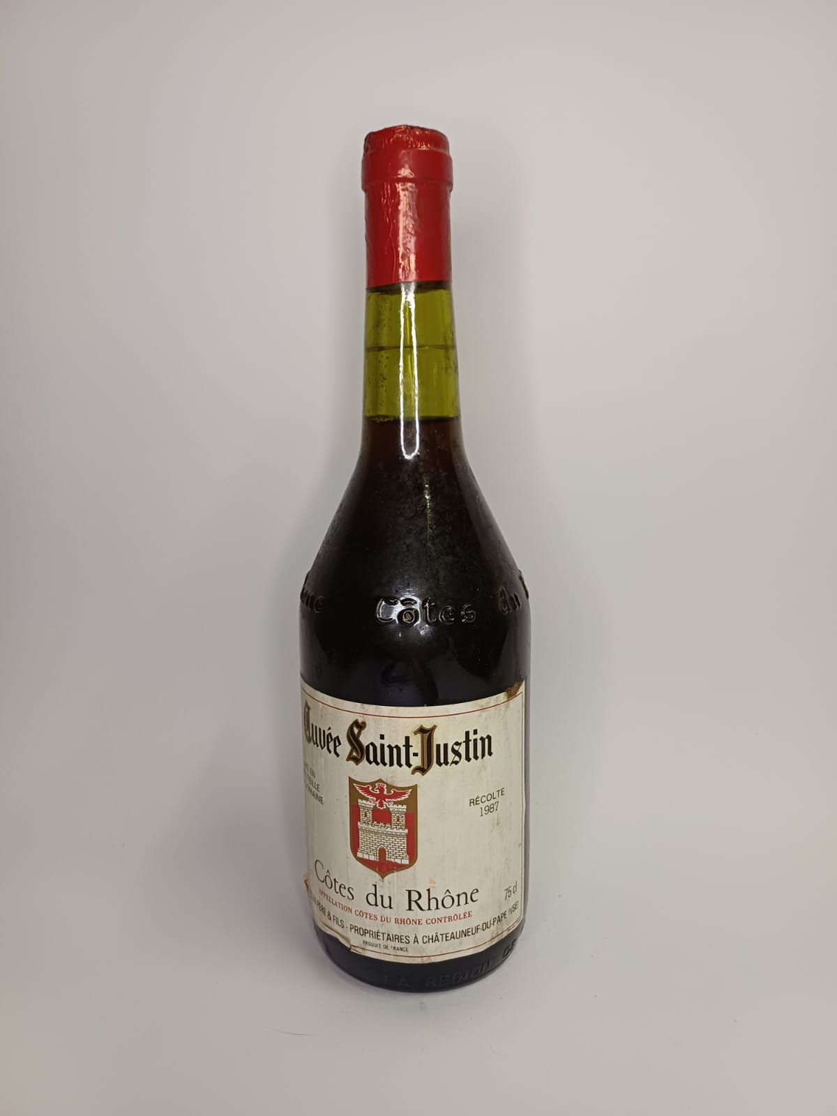 Bouteille de vin Côtes-du-Rhône 1987 – Lançon Père & Fils Vinaé