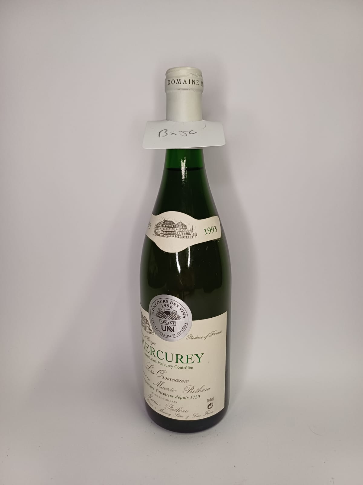 Bouteille de vin Mercurey 1993 – Domaine Maurice Protheau Vinaé