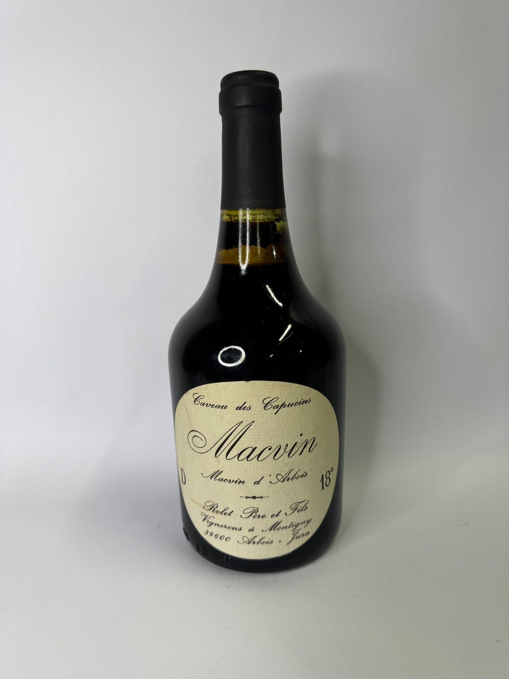 Bouteille de vin Macvin du jura 1980/1990 – Rolet Père et Fils