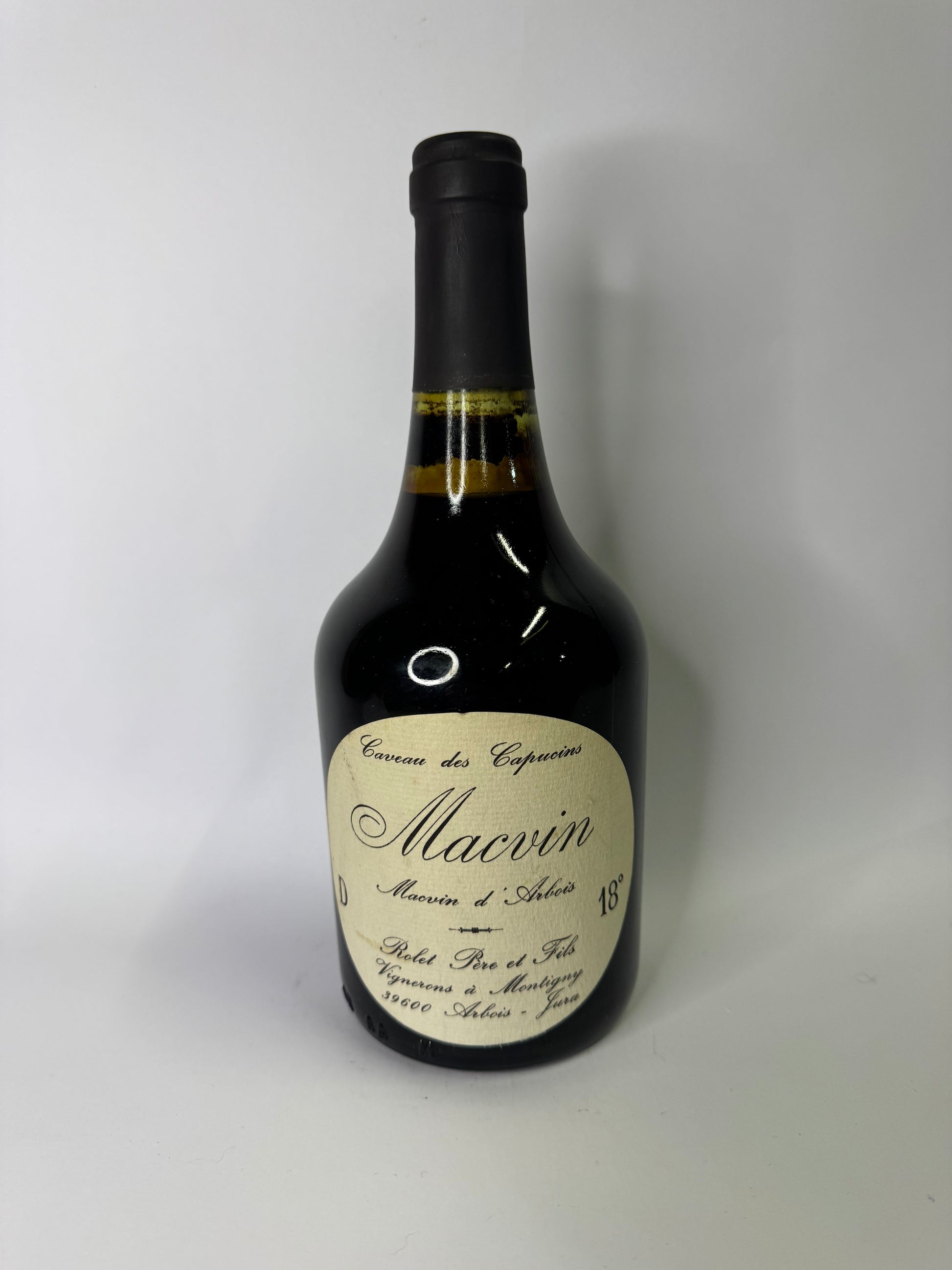 Bouteille de vin Macvin du jura 1980/1990 – Rolet Père et Fils