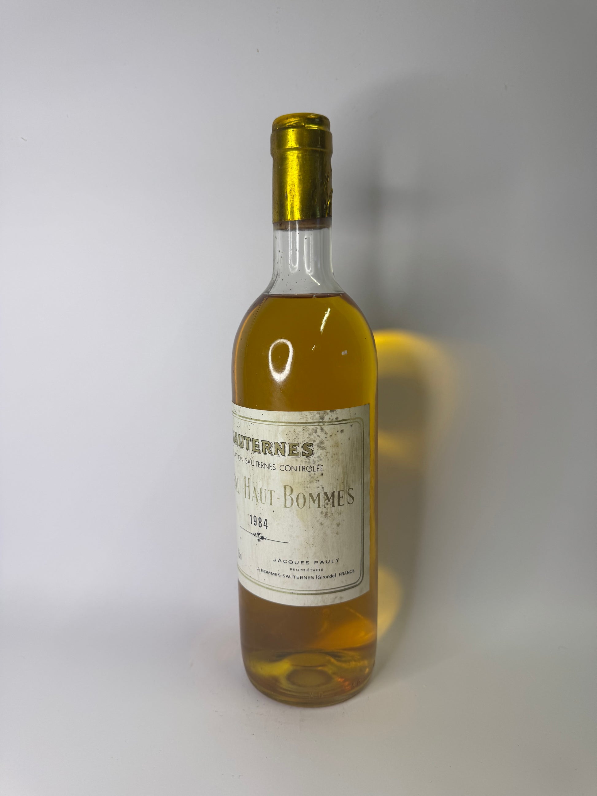 Bouteille de vin Sauternes 1984 – Château Haut-Bommes