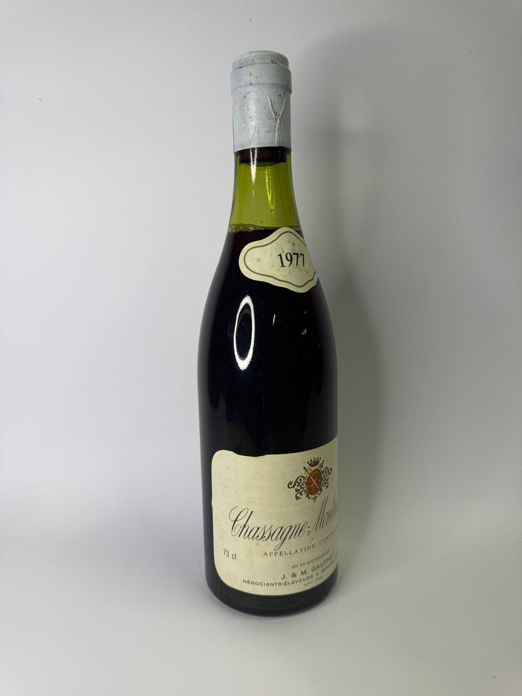 Bouteille de vin Chassagne-Montrachet 1977 – J & M Gauthey