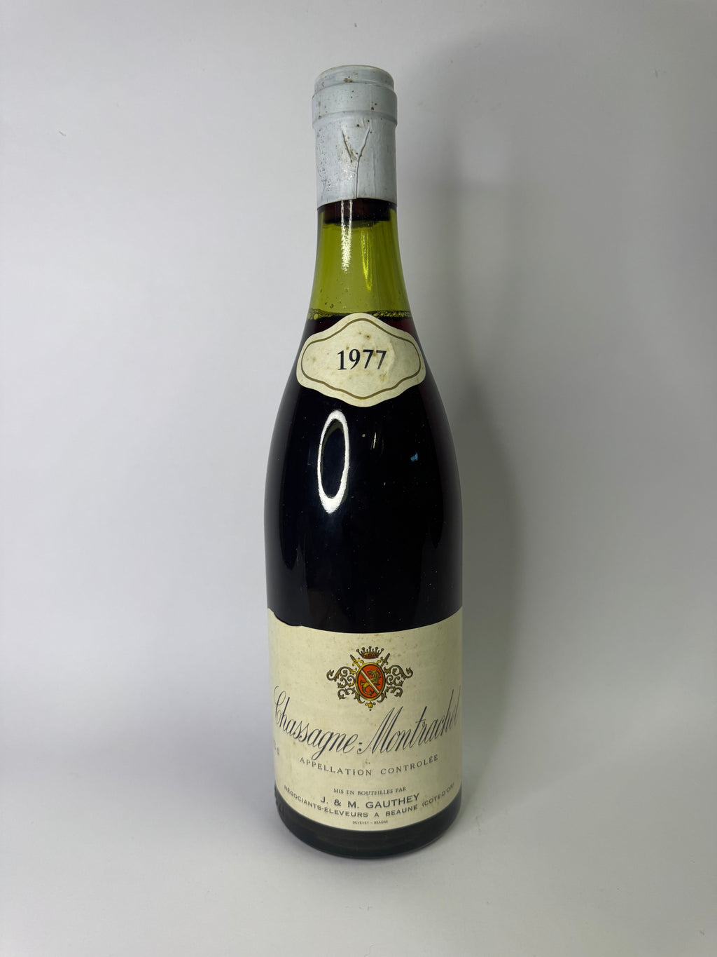Bouteille de vin Chassagne-Montrachet 1977 – J & M Gauthey