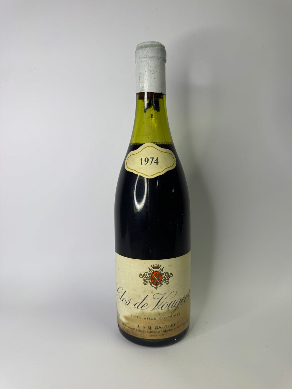 Bouteille de vin Clos de Vougeot 1974 – J & M Gauthey