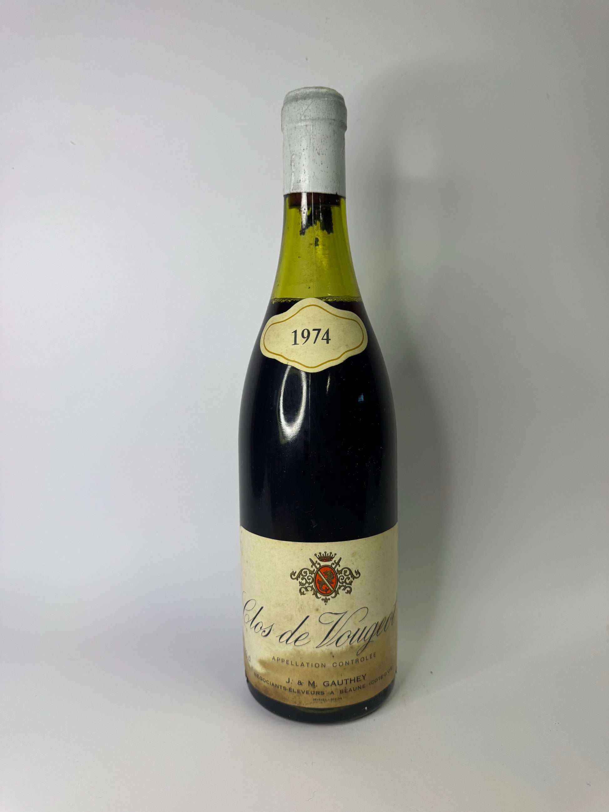Bouteille de vin Clos de Vougeot 1974 – J & M Gauthey
