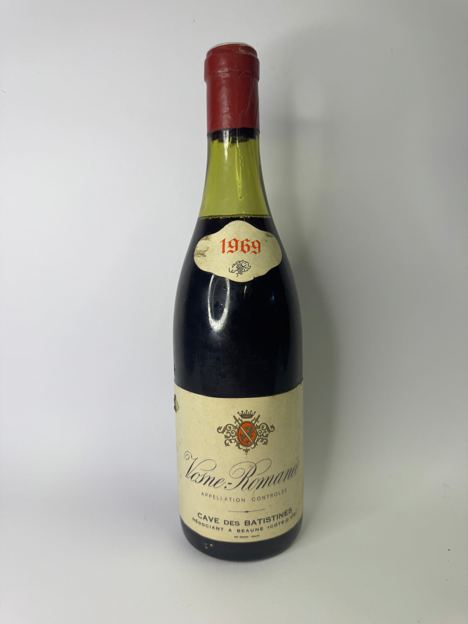 Bouteille de vin Vosne-Romanée 1969 – Cave des batistines