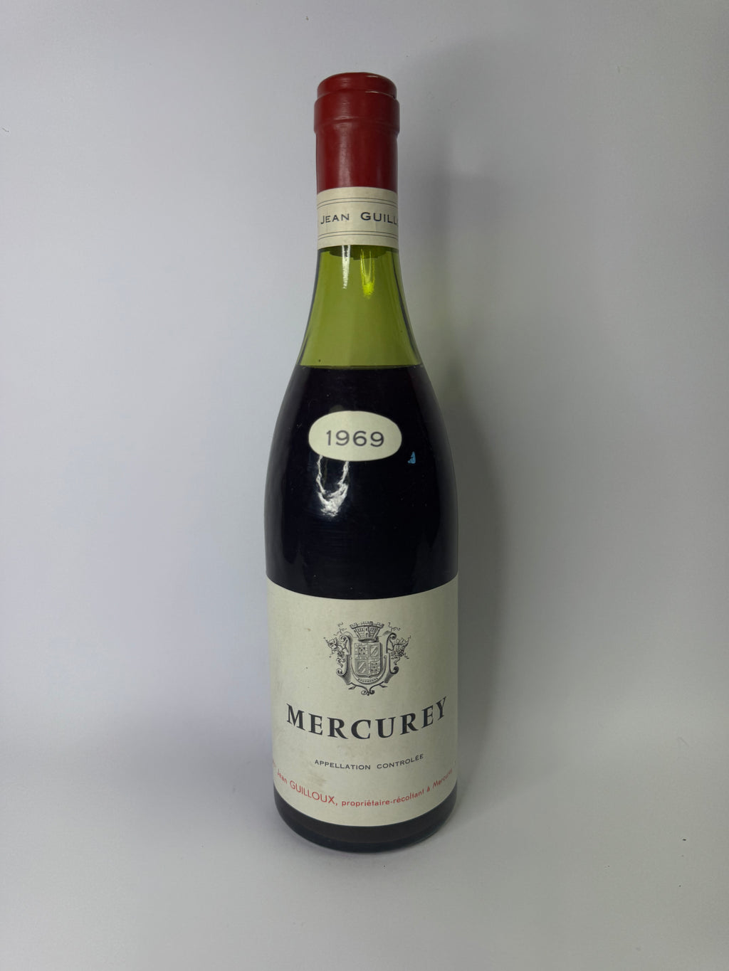 Bouteille de vin Mercurey 1969 – Jean Guilloux