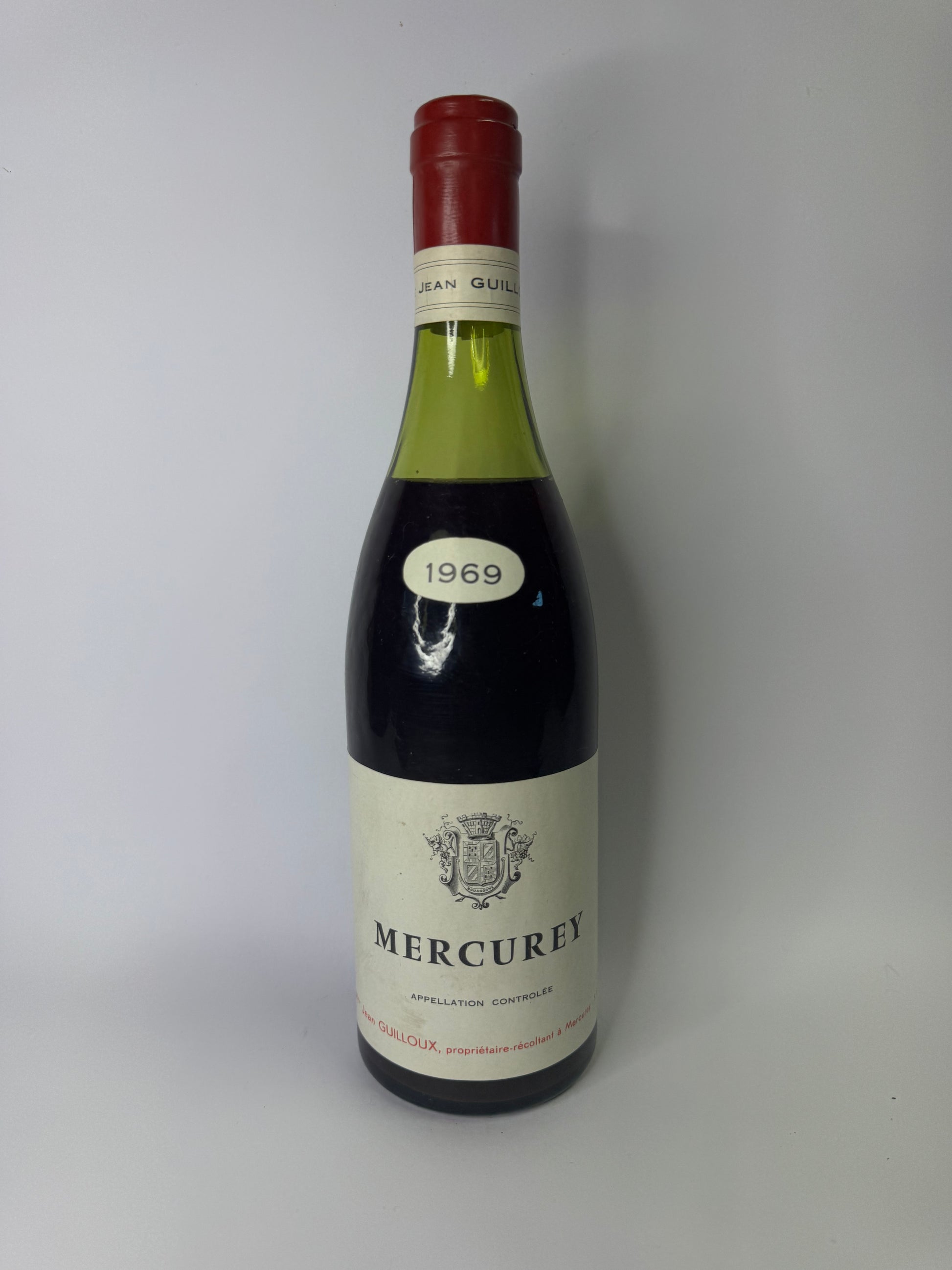Bouteille de vin Mercurey 1969 – Jean Guilloux
