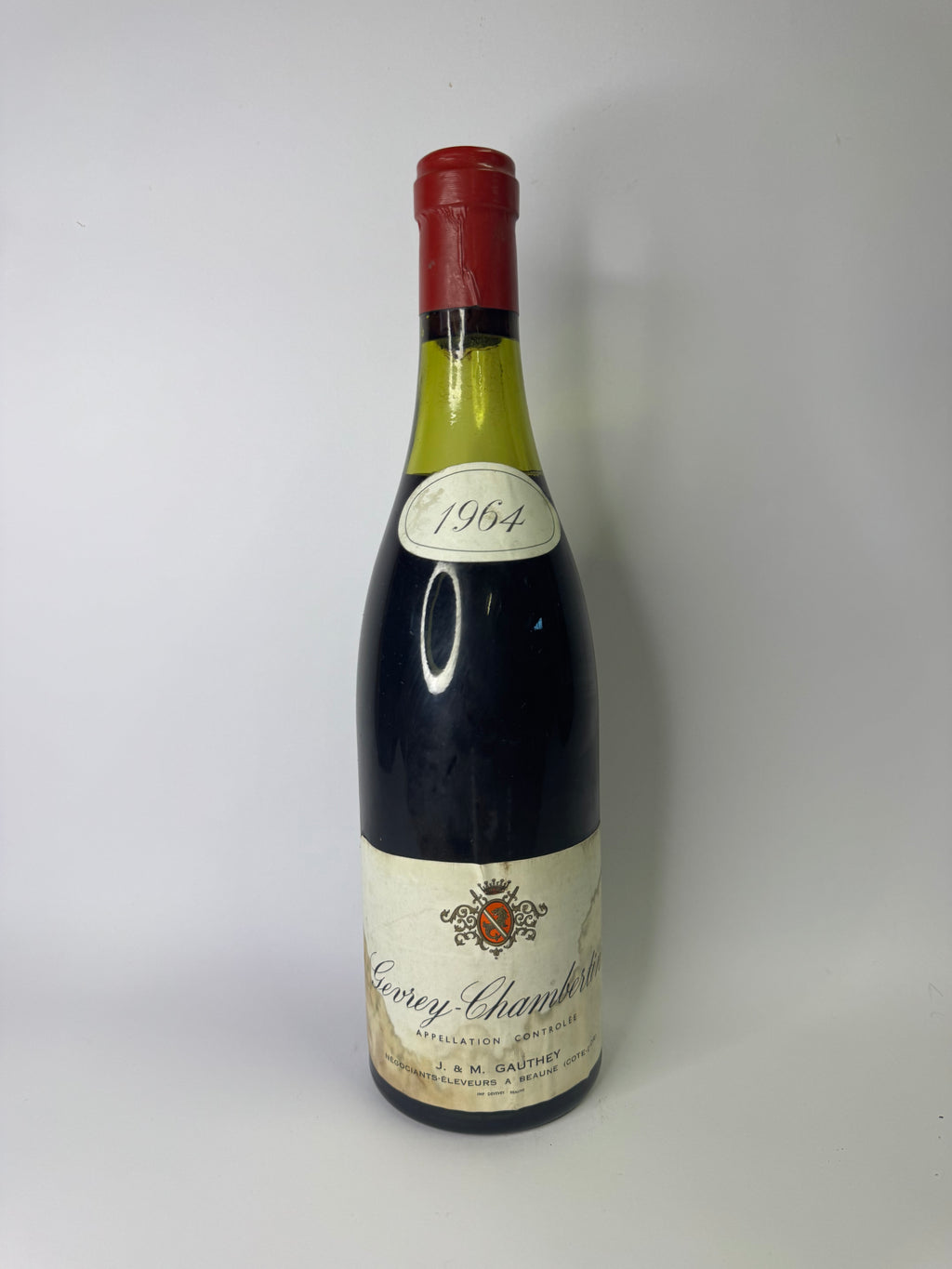 Bouteille de vin Gevrey-Chambertin 1964 – J & M Gauthey