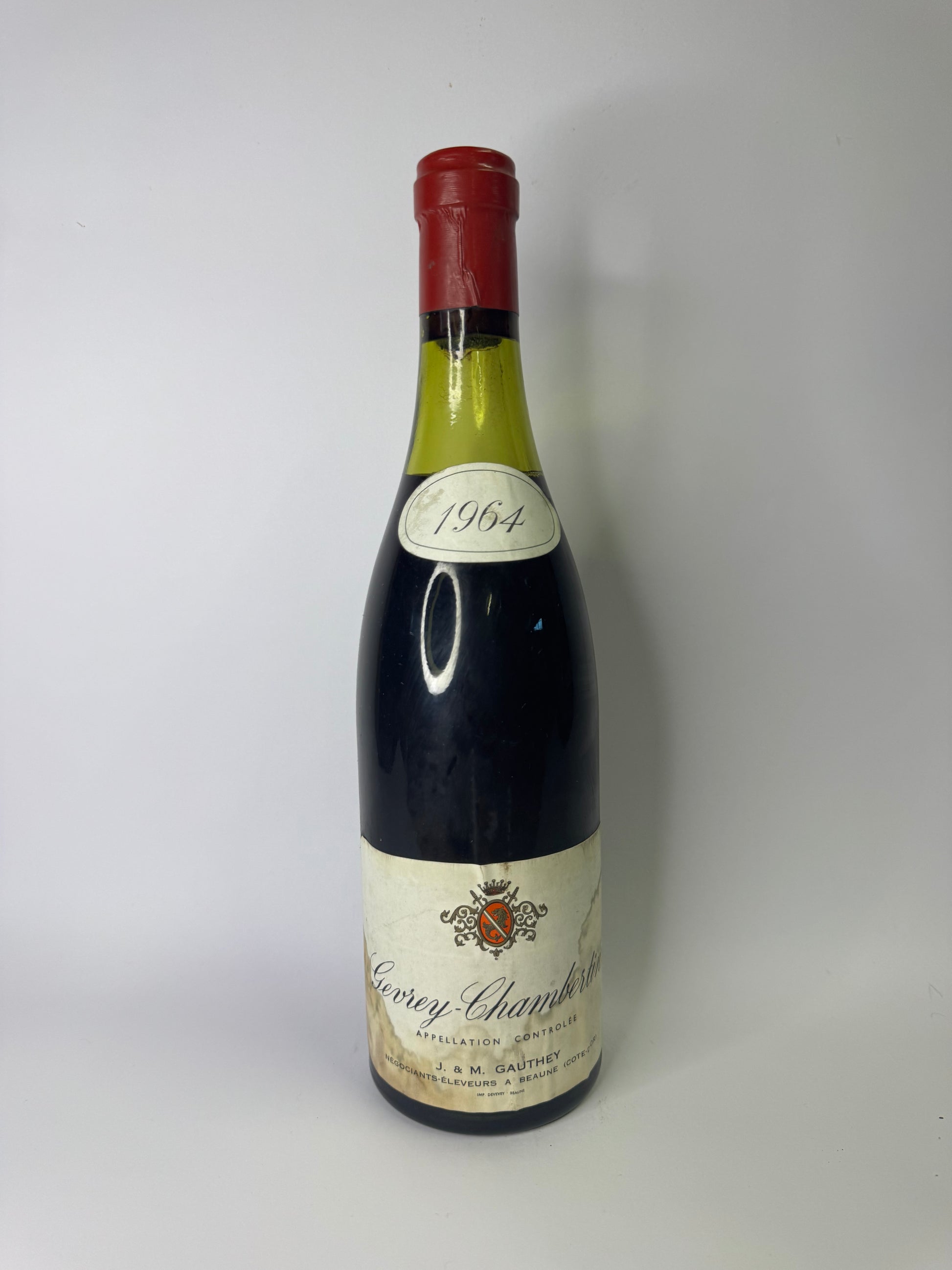Bouteille de vin Gevrey-Chambertin 1964 – J & M Gauthey