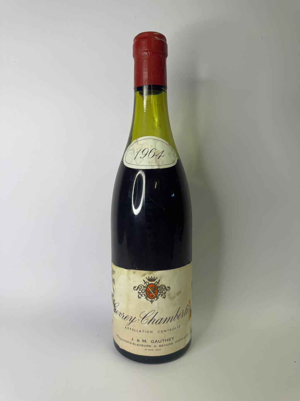 Bouteille de vin Gevrey-Chambertin 1964 – J & M Gauthey